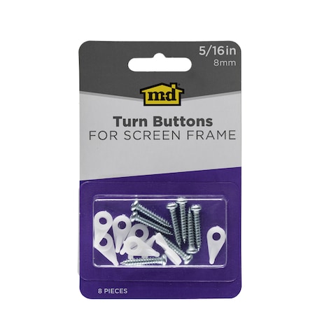 M-D Building Products M-D Building Products White Plastic Turn Button 5/16 in. H 8 pc 14172